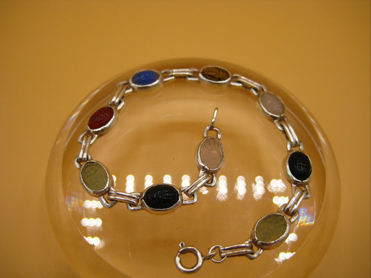 Multi colored stone bracelet